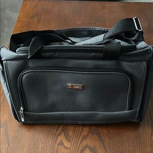 Chaps Black Duffel Canvas Bag